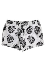 Dolce & Gabbana White Black Print Beachwear Shorts Swimwear - IT6| L - Swim Boxers