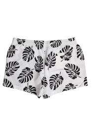 Dolce & Gabbana White Black Print Beachwear Shorts Swimwear - IT6| L - Swim Boxers