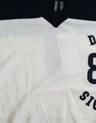 Dolce & Gabbana White Black SICILIA Henley Shirt Pullover Sweater - IT44 | XS - Sweaters