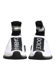 Dolce & Gabbana White Black Sorrento Socks Sneakers Shoes - Sneakers