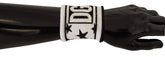 Dolce & Gabbana White Black Wool Logo #DGMILLENNIALS Wristband - Wristbands