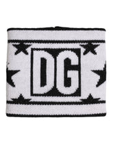 Dolce & Gabbana White Black Wool Logo #DGMILLENNIALS Wristband