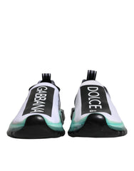 Dolce & Gabbana White Blue Sorrento Slip On Sneakers Shoes - EU39/US6 - Sneakers