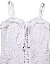 Dolce & Gabbana White Broderie Anglaise Cotton Mini Dress - IT38 | XS
