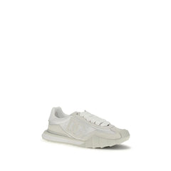 Dolce & Gabbana White Calf Leather Bos Taurus Athletic Sneakers