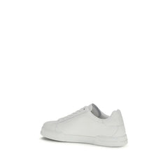 Dolce & Gabbana White Calf Leather Bos Taurus Low Top Sneakers - EU45/US12