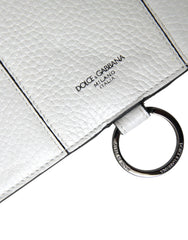 Dolce & Gabbana White Calfskin Leather Large Crossbody Card Holder Wallet - Card Cases