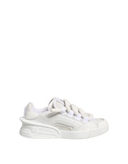 Dolce & Gabbana White Calfskin Leather Low Top Sneakers Shoes - EU39/US6