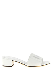 Dolce & Gabbana White Calfskin Platform Sandals - EU36/US6