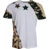 Dolce & Gabbana White Camouflage Stars Crew Neck Men T-shirt - IT50 | L - T-Shirts