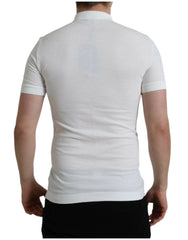 Dolce & Gabbana White Collared Short Sleeve Crown T-shirt - IT44 | XS - Polos