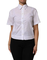 Dolce & Gabbana White Collared Short Sleeve Polo Shirt Top - IT38 | XS - Polos
