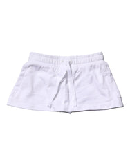 Dolce & Gabbana White Cotton Blend Mid Waist A-line Mini Skirt - IT40|S