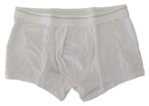 Dolce & Gabbana White Cotton Blend Regular Boxer Underwear - IT4 | S - Boxer Shorts