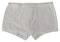 Dolce & Gabbana White Cotton Blend Regular Boxer Underwear - IT4 | S - Boxer Shorts