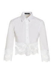 Dolce & Gabbana White Cotton Blouse