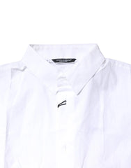 Dolce & Gabbana White Cotton Button Down Casual Men Polo Shirt - IT38 | XS - Shirts