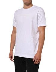 Dolce & Gabbana White Cotton Crew Neck Short Sleeves T-shirt - IT54 | XL - T-Shirts