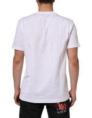 Dolce & Gabbana White Cotton Crew Neck Short Sleeves T-shirt - IT54 | XL - T-Shirts