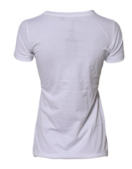 Dolce & Gabbana White Cotton Crew Neck Short Sleeves T-shirt - T-Shirts