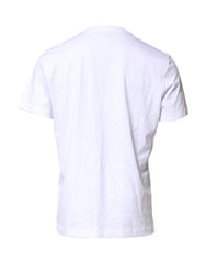 Dolce & Gabbana Valkoinen Puuvilla DG Loga Brodeeraattu Miesten T-paita - IT44 | XS