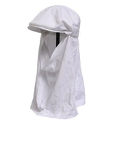 Dolce & Gabbana White Cotton DG Logo Plaque Baseball Balaclava Hat - 60 cm|XL - Balaclavas