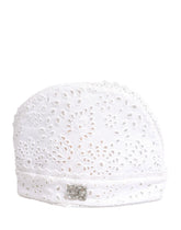 Dolce & Gabbana White Cotton Embroidered DG Crystal Headwear Hat - 57 cm|S - Hats