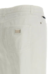 Dolce & Gabbana White Cotton Flared Jeans - IT40
