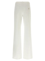 Dolce & Gabbana White Cotton Flared Jeans - IT40
