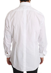 Dolce & Gabbana White Cotton GOLD Dress Shirt - 37 - Shirts