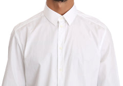 Dolce & Gabbana White Cotton GOLD Dress Shirt - 37 - Shirts