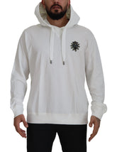 Dolce & Gabbana White Cotton Hooded Sweatshirt Sweater - IT56 | XL - Hoodies