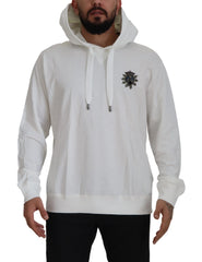 Dolce & Gabbana White Cotton Hooded Sweatshirt Sweater - IT56 | XL - Hoodies