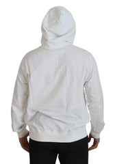 Dolce & Gabbana White Cotton Hooded Sweatshirt Sweater - IT56 | XL - Hoodies