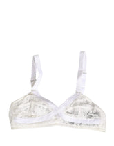 Dolce & Gabbana White Cotton Lace Wireless Soft Cup Bra Underwear - IT2 | S