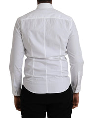 Dolce & Gabbana White Cotton Long Sleeve Dress MARTINI Shirt - IT37 | XS - Shirts