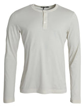 Dolce & Gabbana White Cotton Long Sleeve T-Shirt - IT46 | S