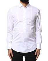 Dolce & Gabbana White Cotton Long Sleeves Formal Dress Shirt - IT37 | XS - Shirts