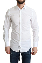 Dolce & Gabbana White Cotton Long Sleeves Men Formal Shirt - IT37 | XS - Shirts