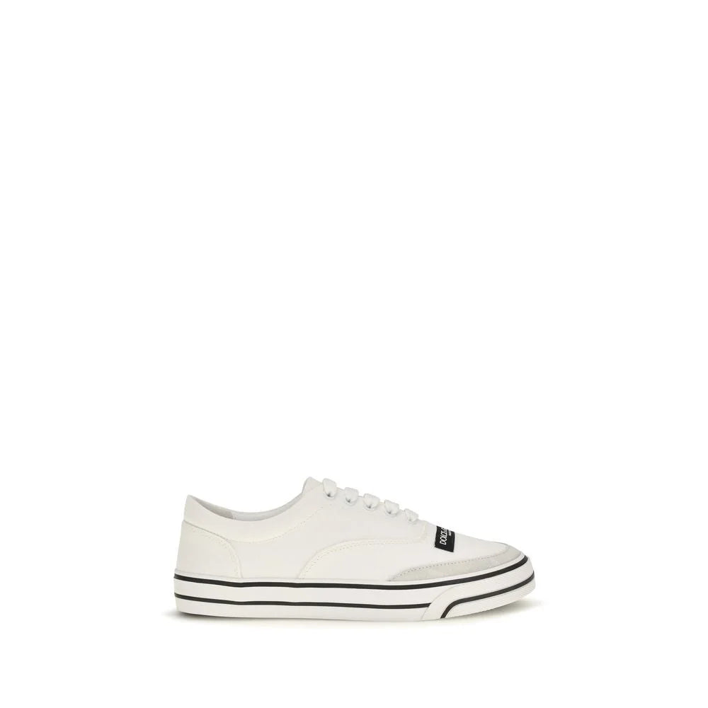 Dolce & Gabbana White Cotton Low Top Sneakers