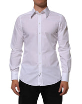 Dolce & Gabbana White Cotton MARTINI Men Formal Dress Shirt - IT39 | S - Shirts