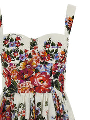 Dolce & Gabbana White Cotton Midi Dress - IT40