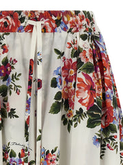 Dolce & Gabbana White Cotton Midi Skirt