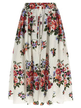 Dolce & Gabbana White Cotton Midi Skirt