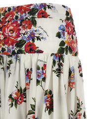 Dolce & Gabbana White Cotton Mini Skirt