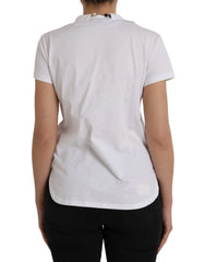 Dolce & Gabbana White Cotton Necklace Short Sleeves T-shirt - IT38 | XS - T-Shirts