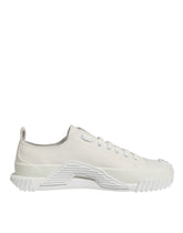 Dolce & Gabbana White Cotton NS1 Low Top Sneaker Shoes - EU42.5/US9.5 - Sneakers