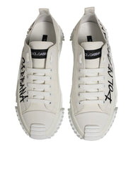 Dolce & Gabbana White Cotton NS1 Low Top Sneaker Shoes - EU42.5/US9.5 - Sneakers