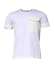 Dolce & Gabbana White Cotton Pocket Short Sleeves T-shirt - IT48 | M - T-Shirts