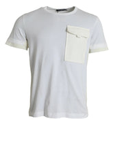 Dolce & Gabbana White Cotton Pocket Short Sleeves T-shirt - IT48 | M - T-Shirts